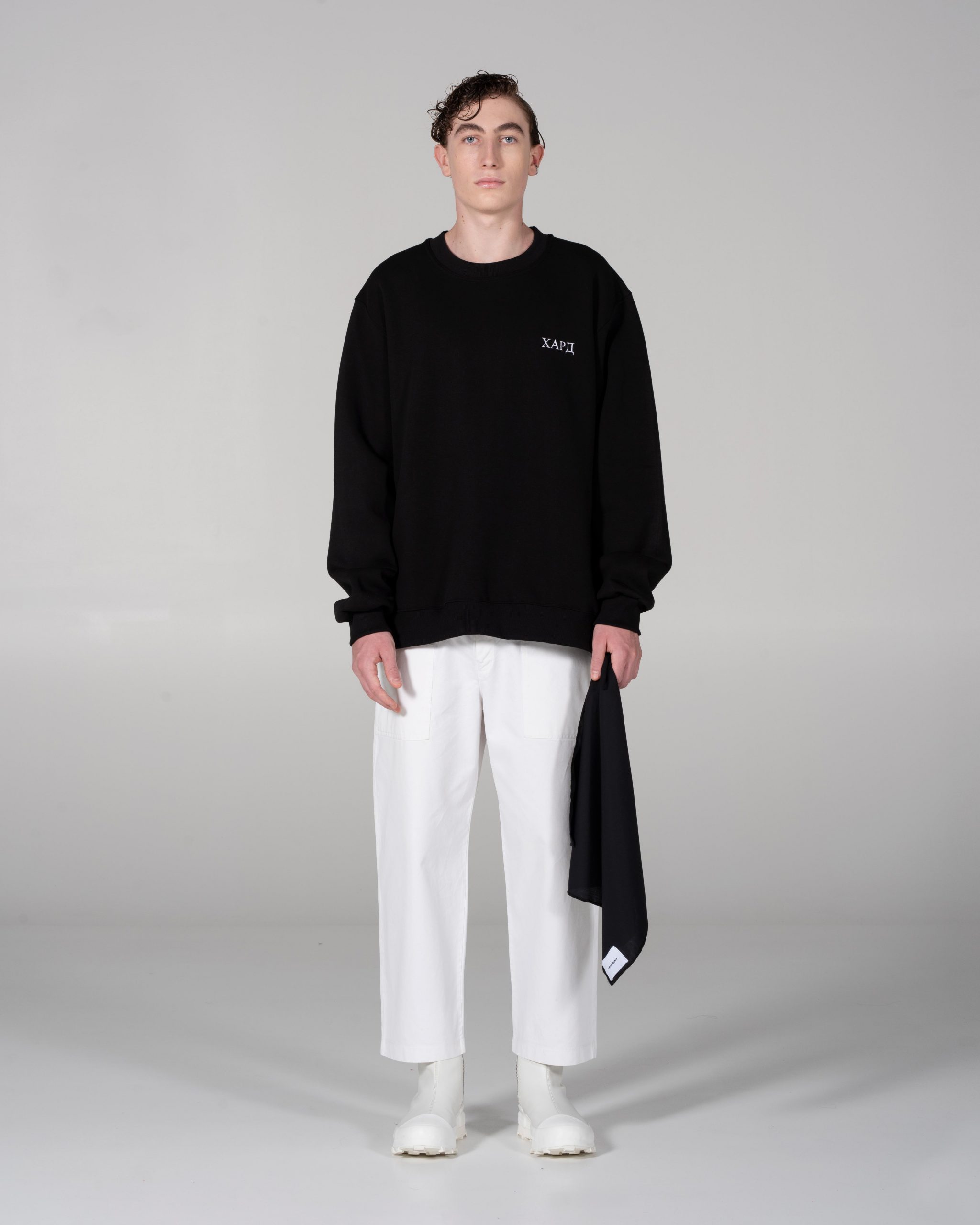 Black Sweatshirt With Mini Logo