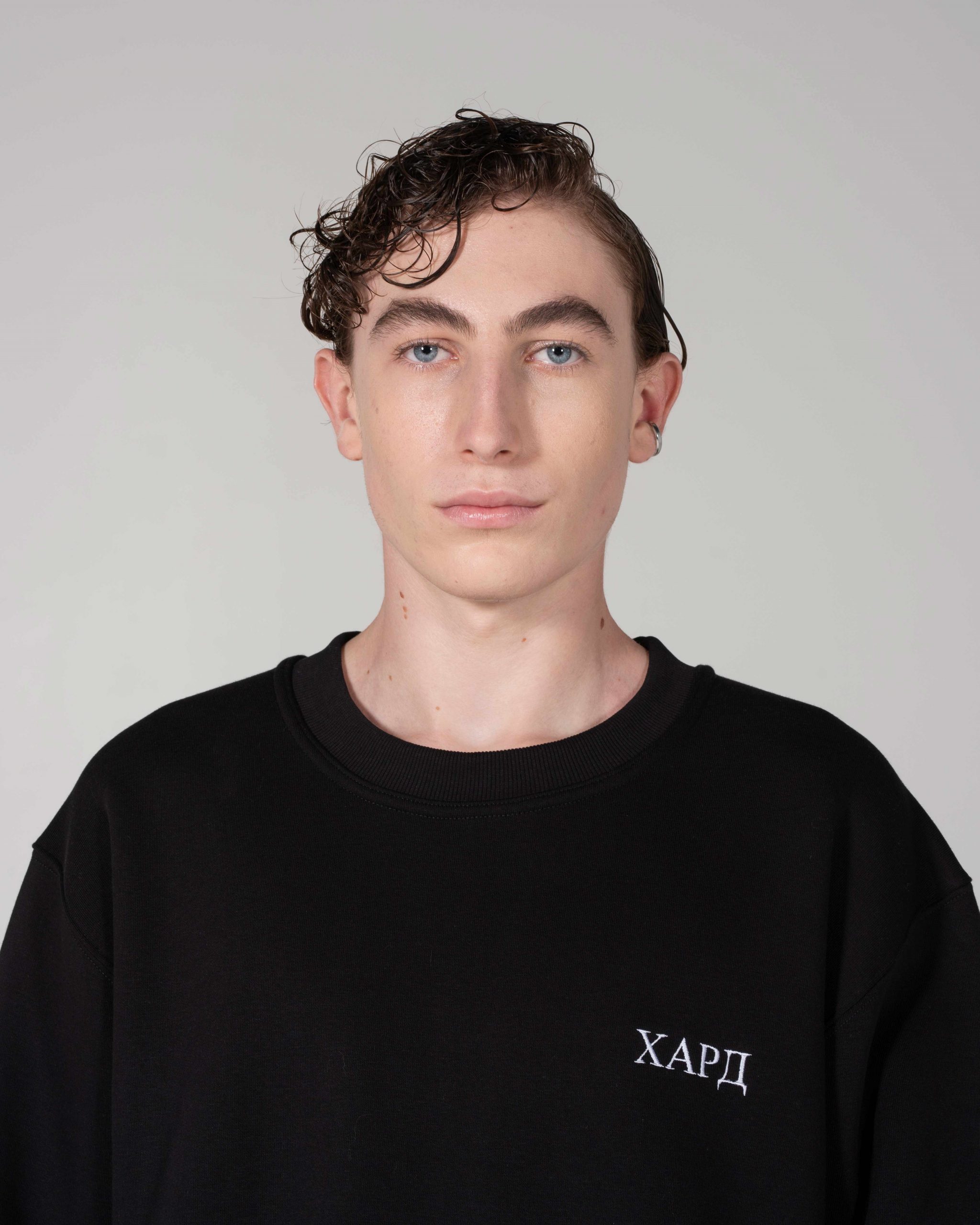 Black Sweatshirt With Mini Logo