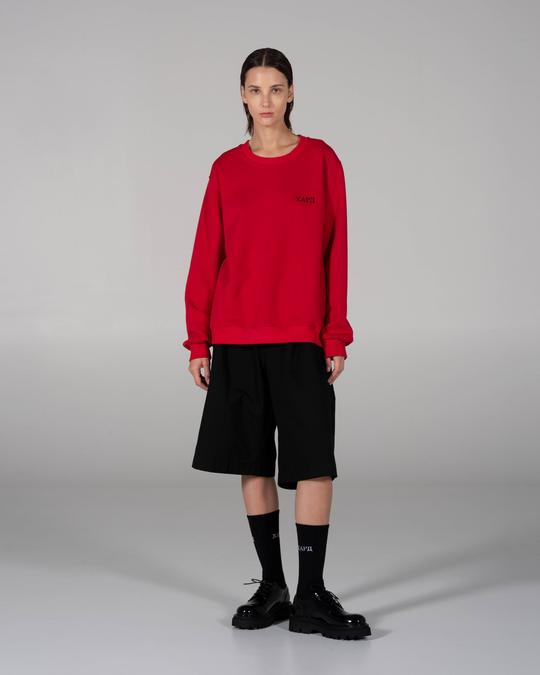 Red Sweatshirt With Mini Logo