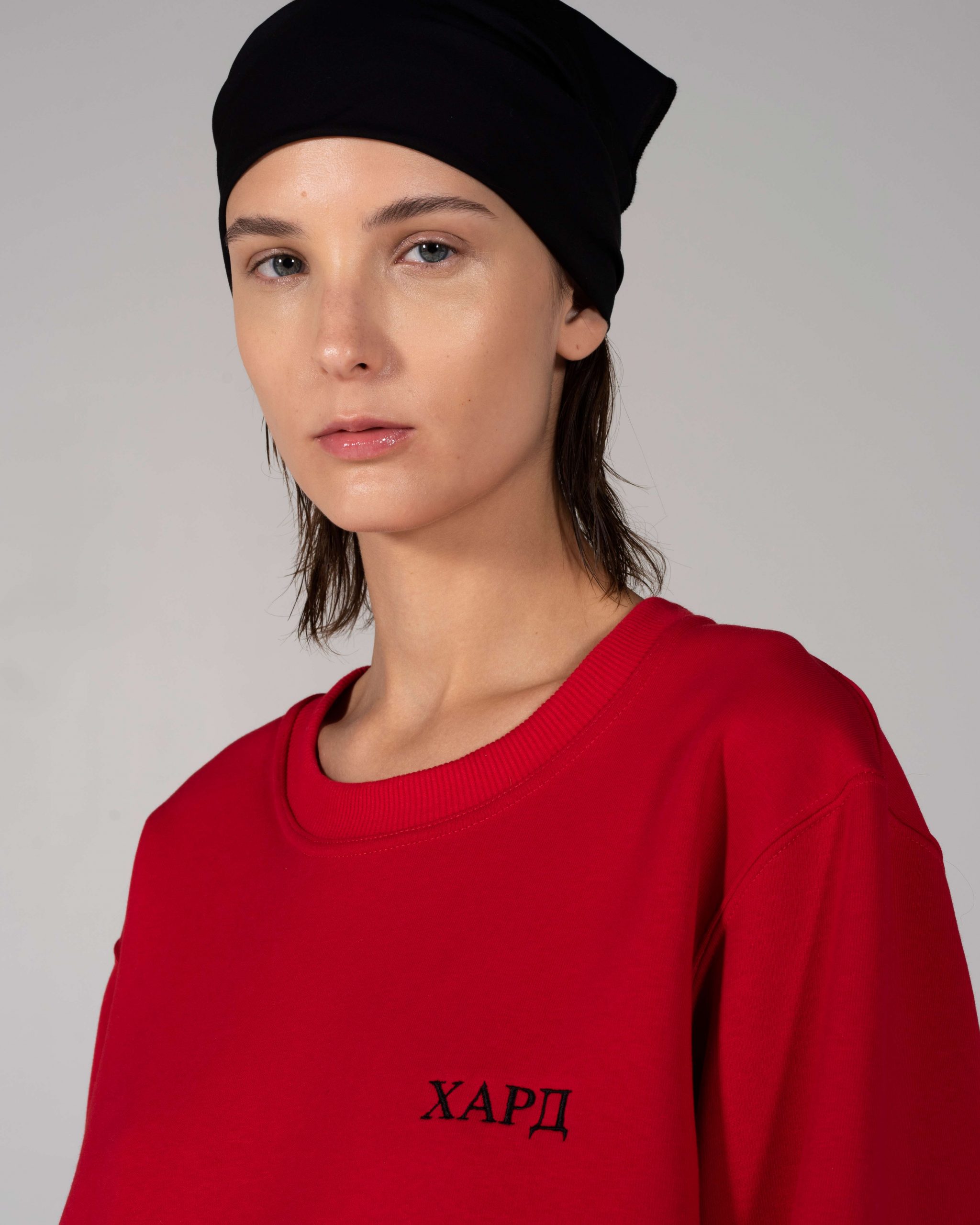 Red Sweatshirt With Mini Logo