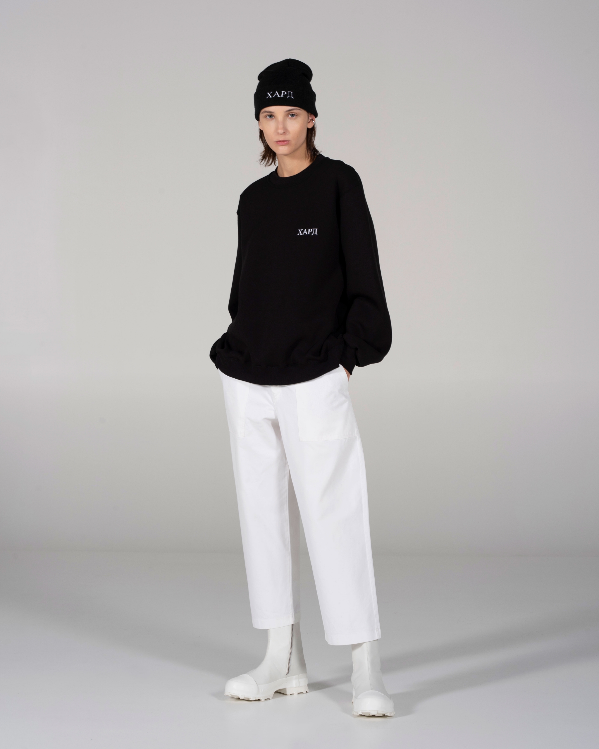 Black Sweatshirt With Mini Logo