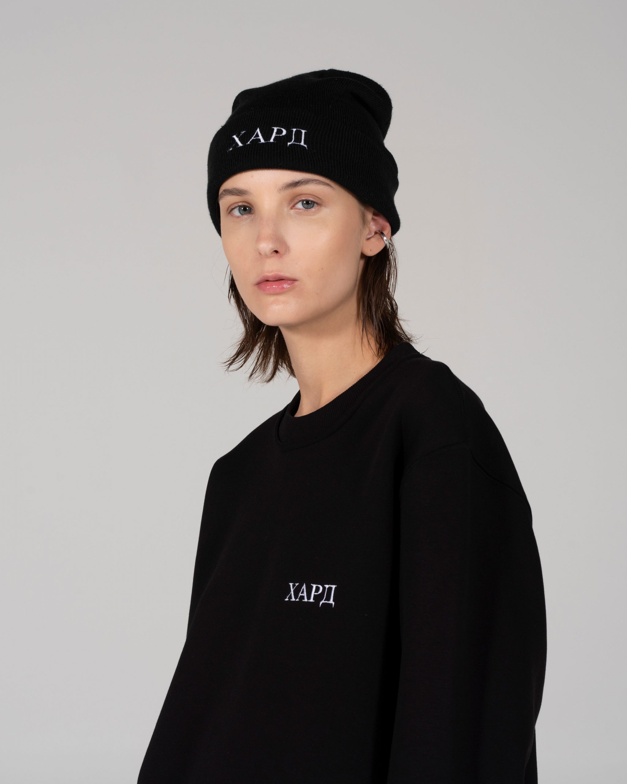Black Sweatshirt With Mini Logo