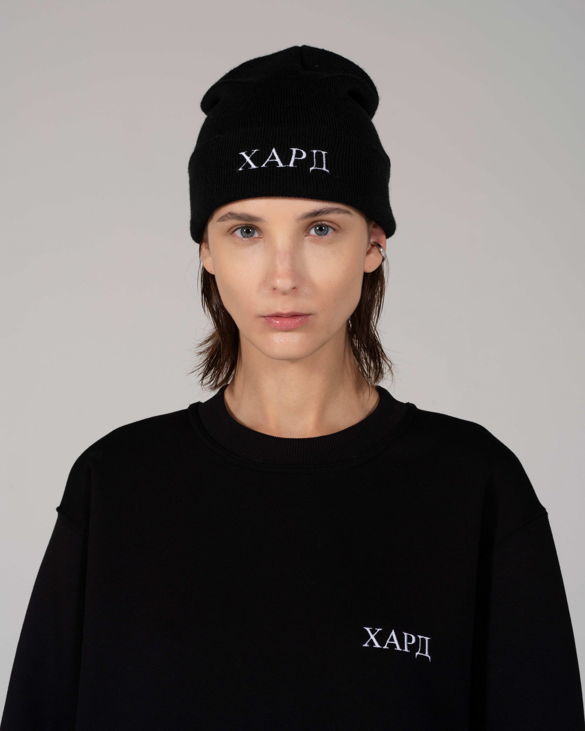 Black Sweatshirt With Mini Logo