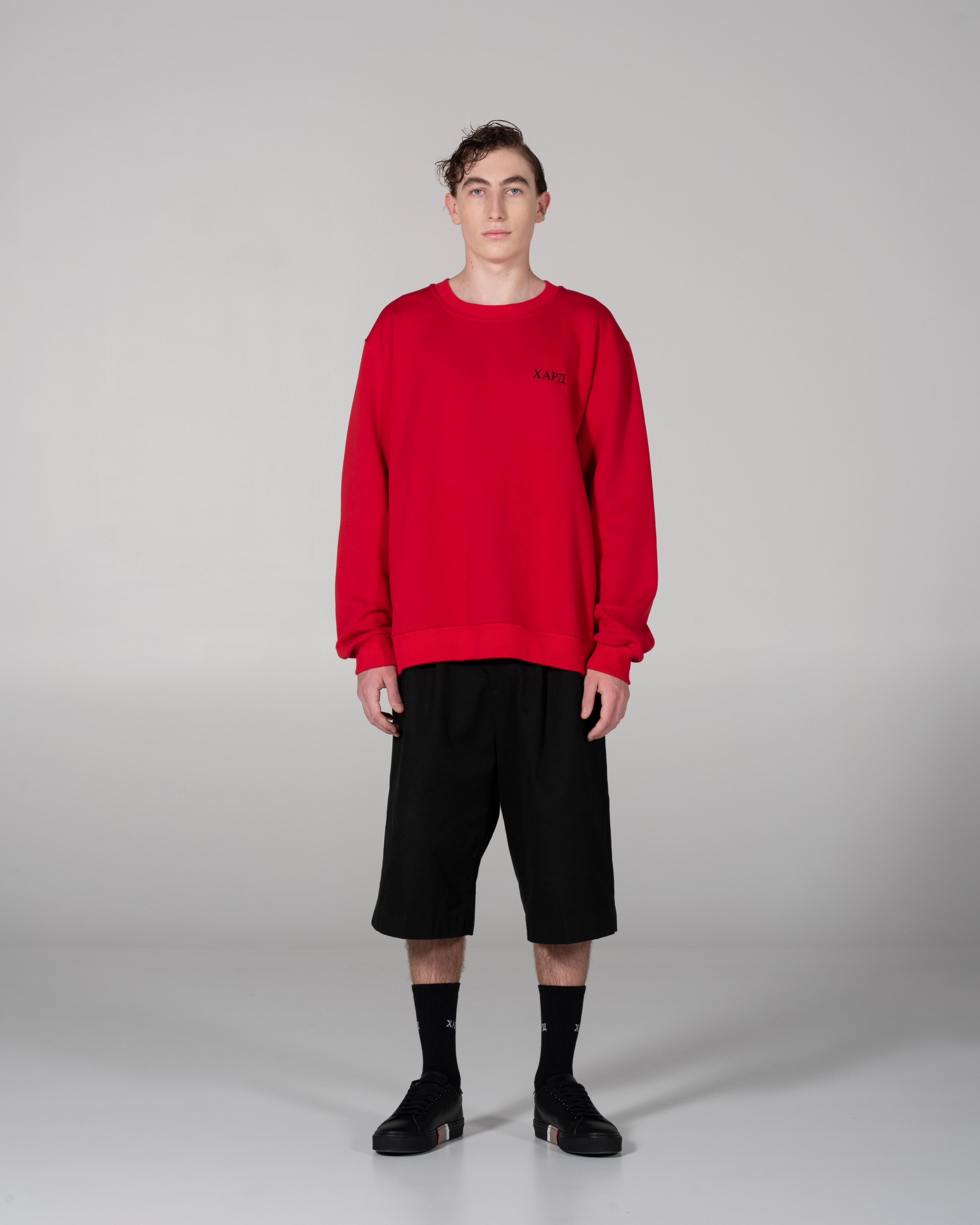 Red Sweatshirt With Mini Logo
