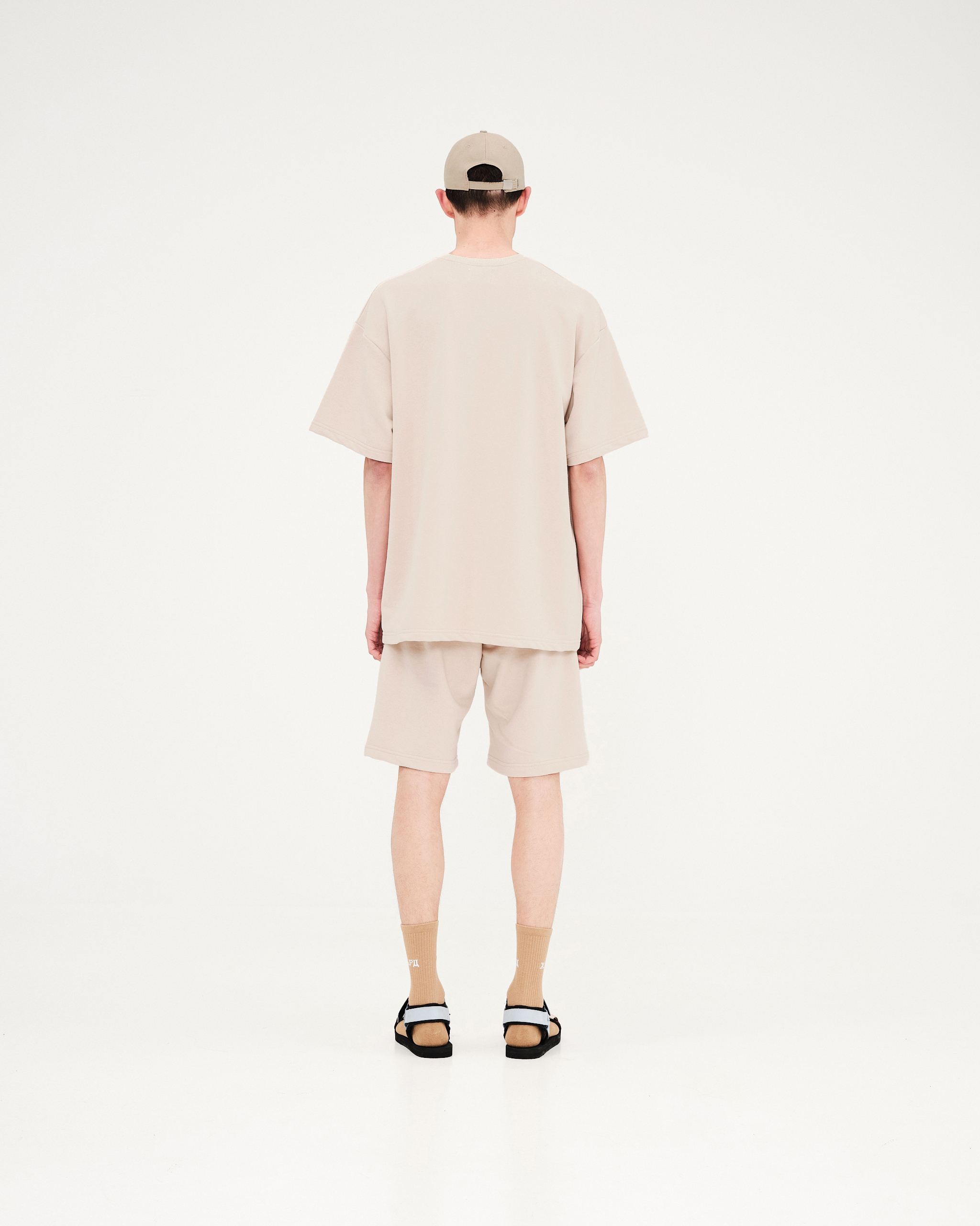 Sweatshirt Short Sleeve , Beige