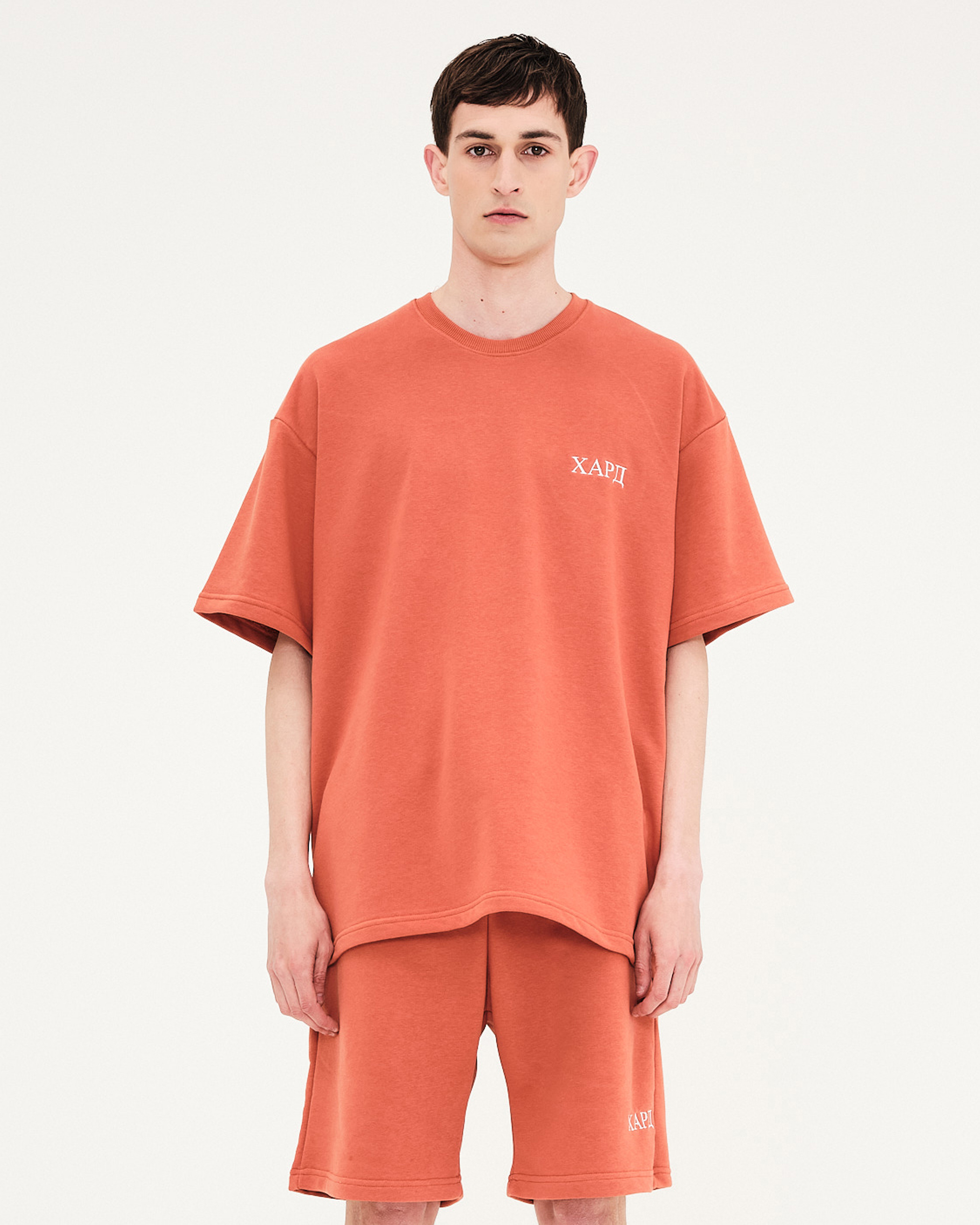 Sweatshirt Short Sleeve , Burned Orange