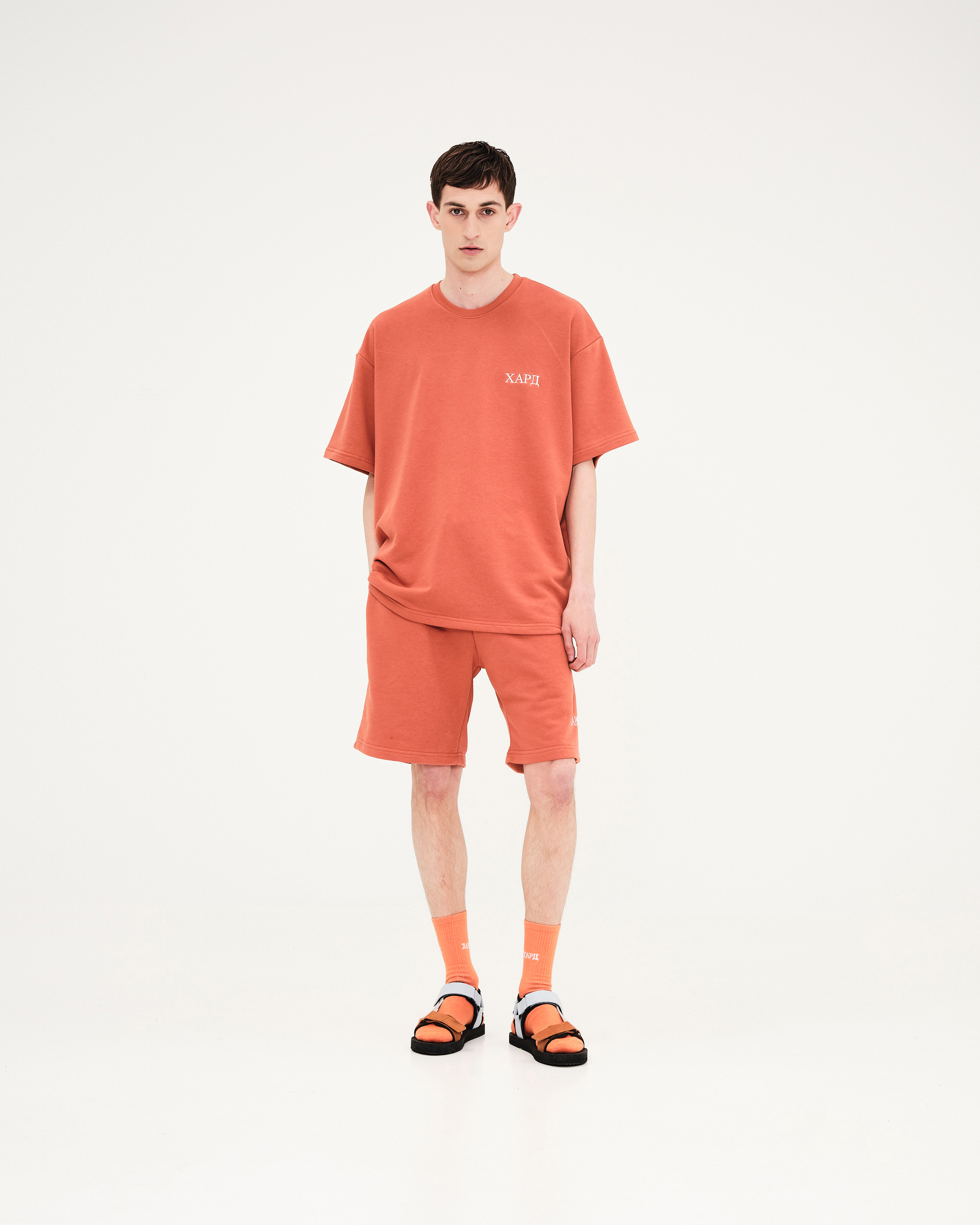 Sweatshirt Short Sleeve , Burned Orange
