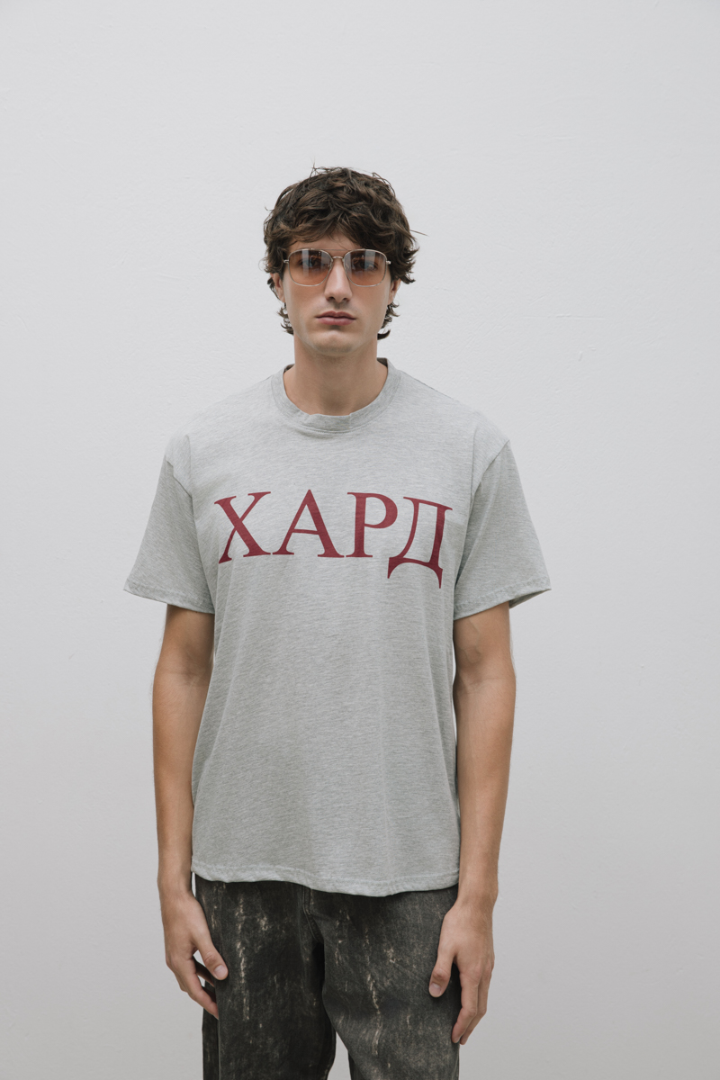 HardClo Classic T-Shirt , Grey Big Logo