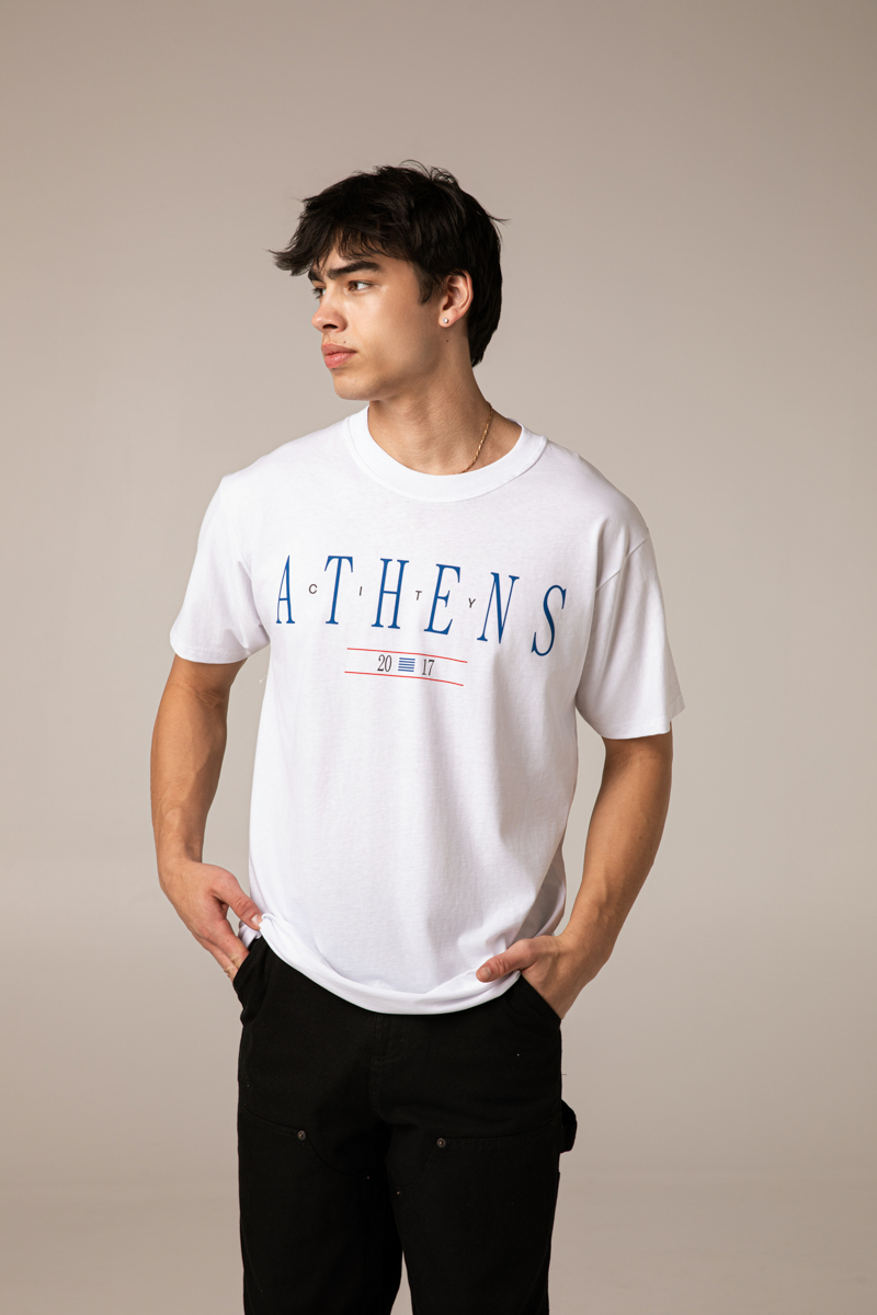 Athens City T-Shirt , White