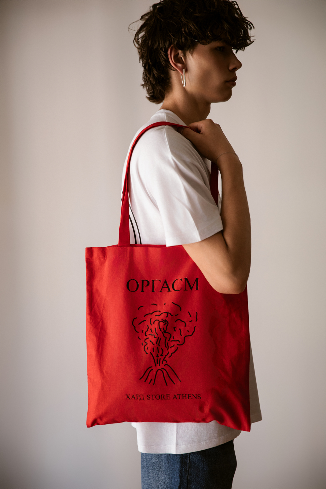 Orgasm Tote Bag , Red