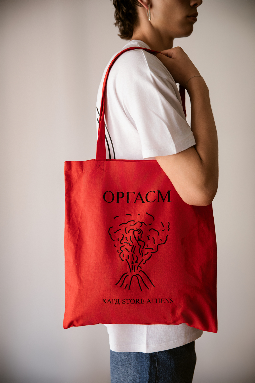 Orgasm Tote Bag , Red