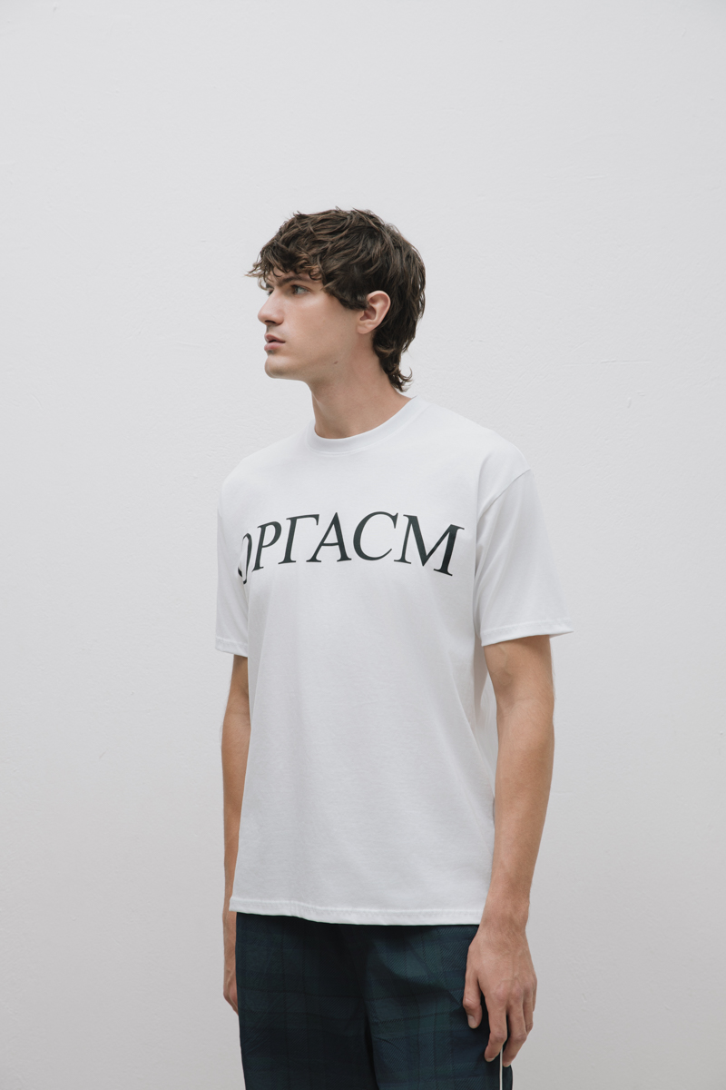 Orgasm T-Shirt , White Big Logo