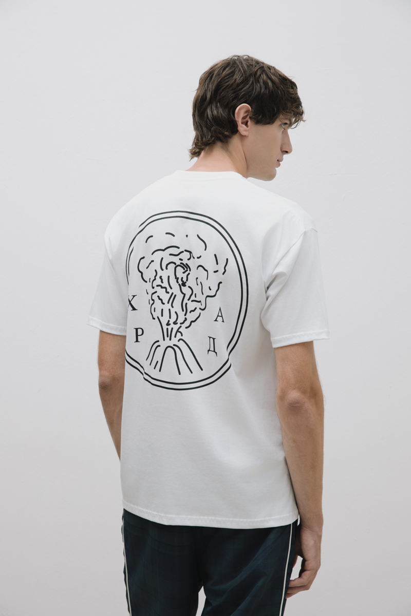 Orgasm T-Shirt , White Big Logo