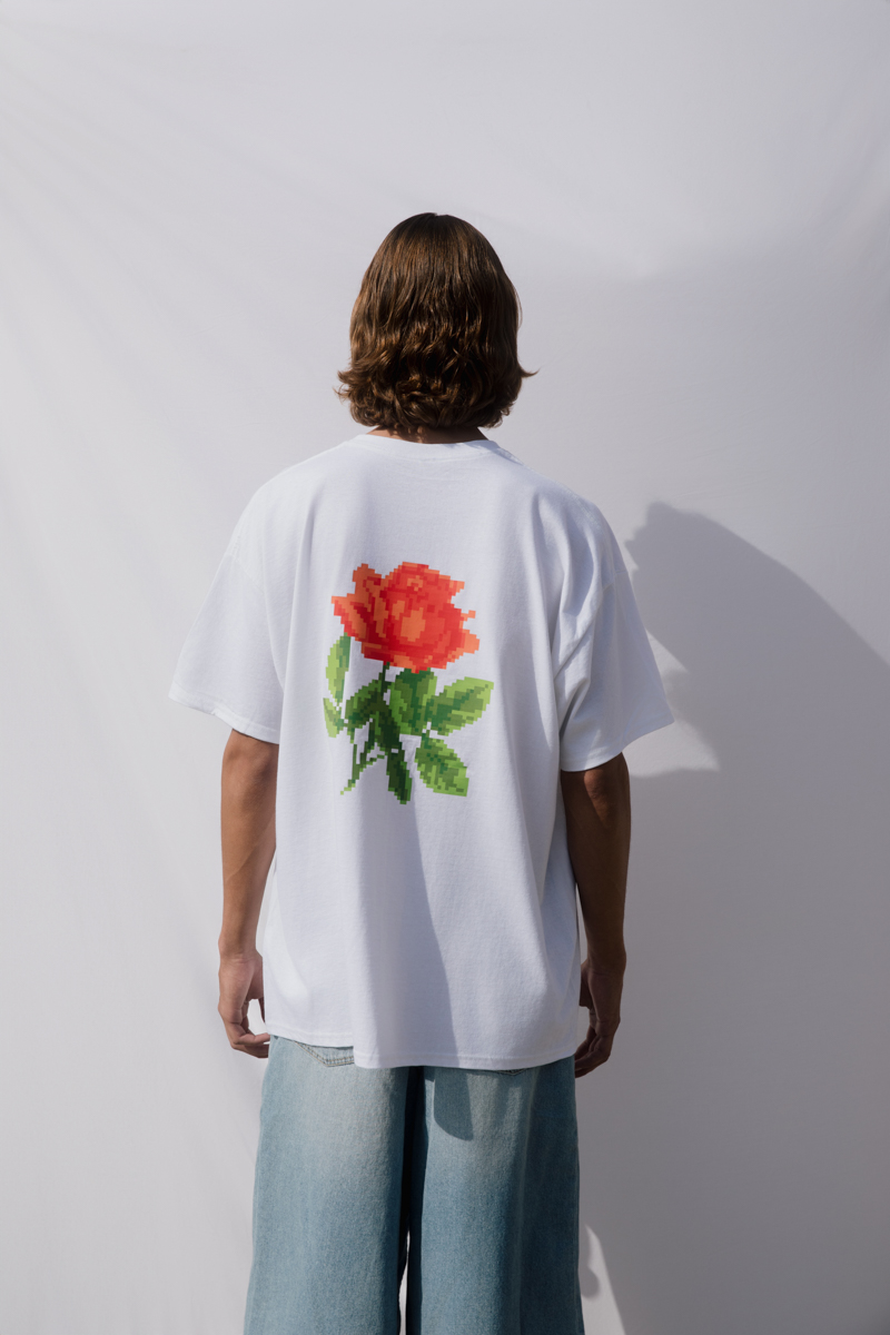 Rose T-Shirt , White