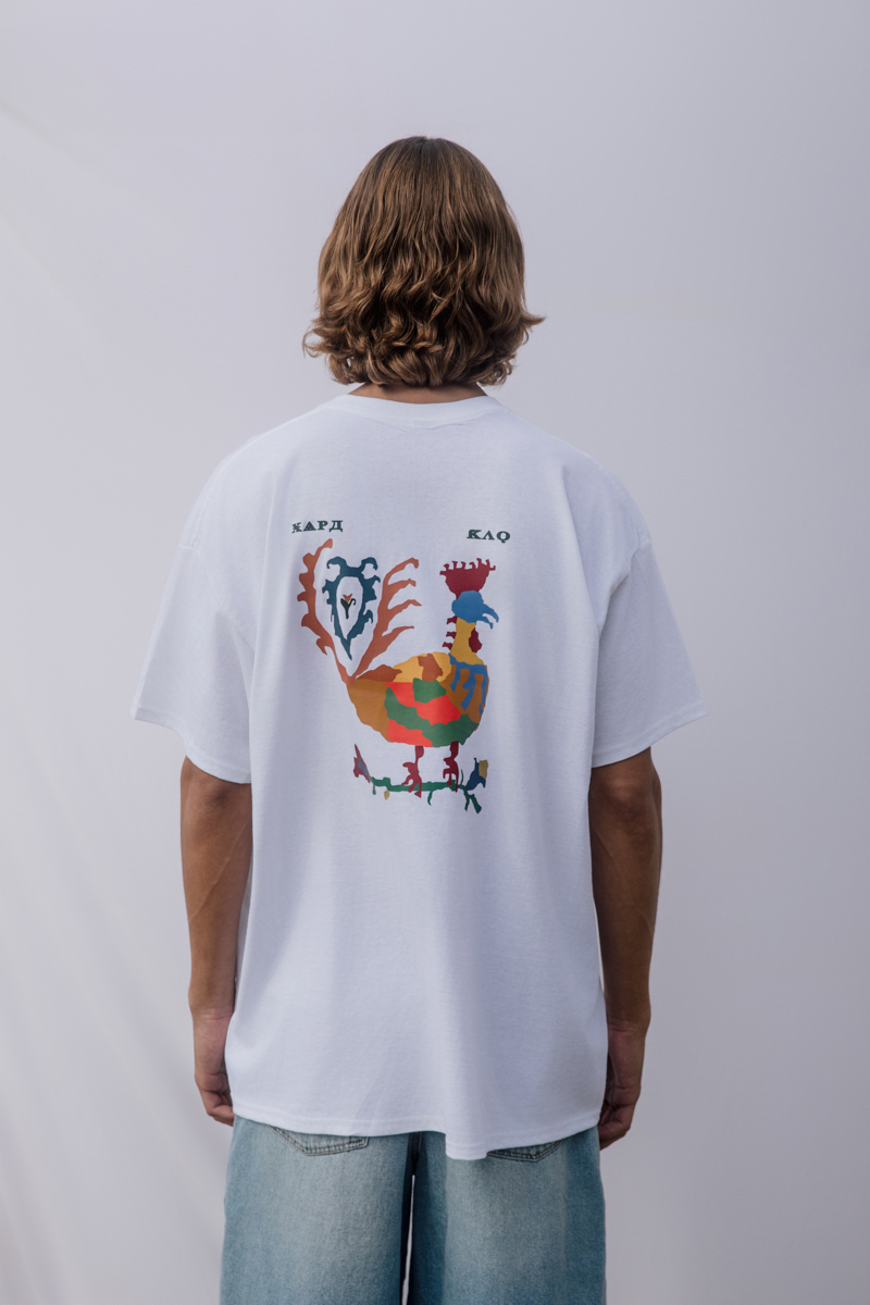 Rooster T-Shirt , White