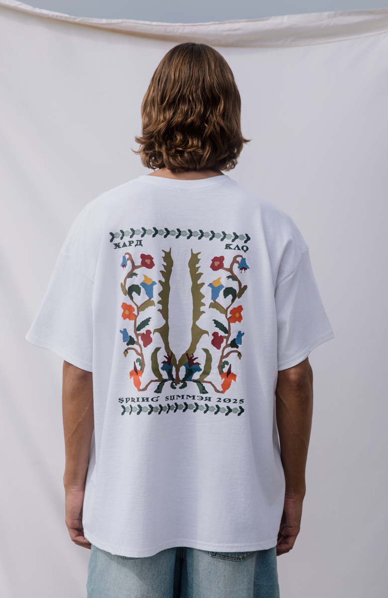 Skyrian Pattern T-Shirt , White