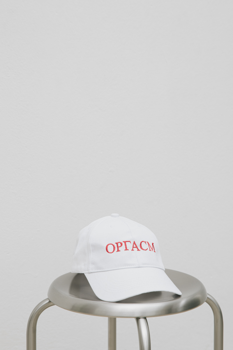 Orgasm Baseball Cap , White