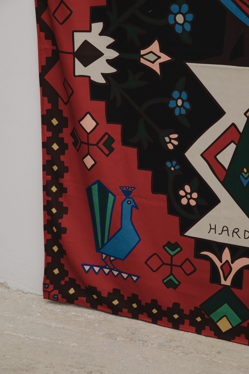 Peacock Blanket , Burgundy