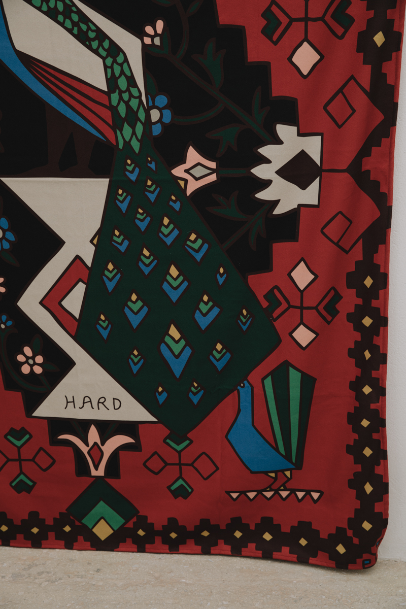 Peacock Blanket , Burgundy