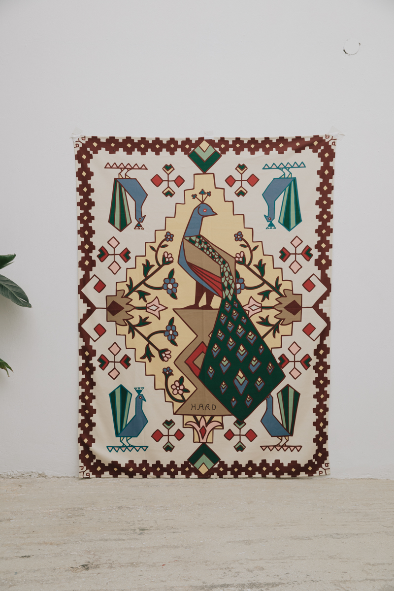 Peacock Blanket , Beige