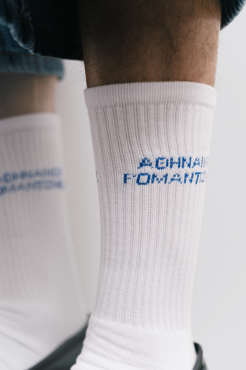 Athenian Romanticism Socks , White