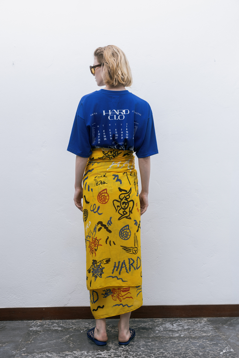 Pareo  , Attic Symbols Pattern Yellow