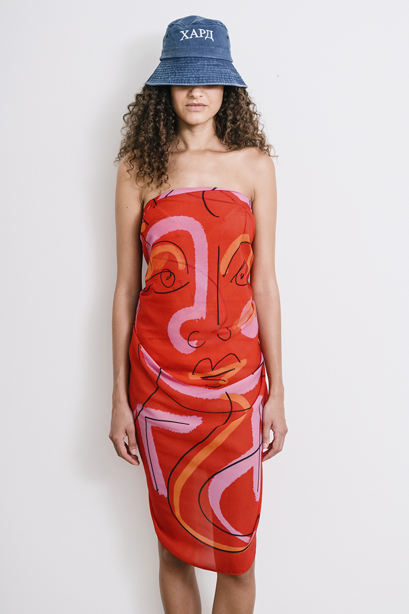 HardClo X Lipshop Pareo, I Love You Pattern Red
