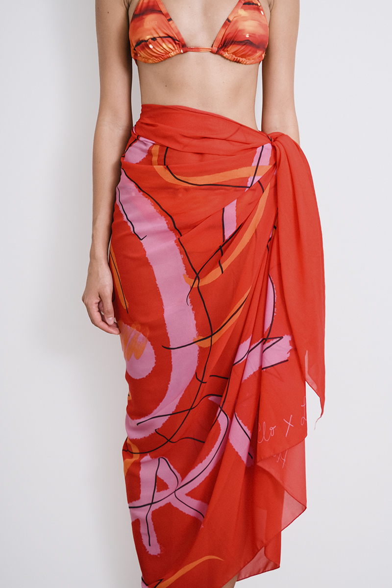 HardClo X Lipshop Pareo, I Love You Pattern Red
