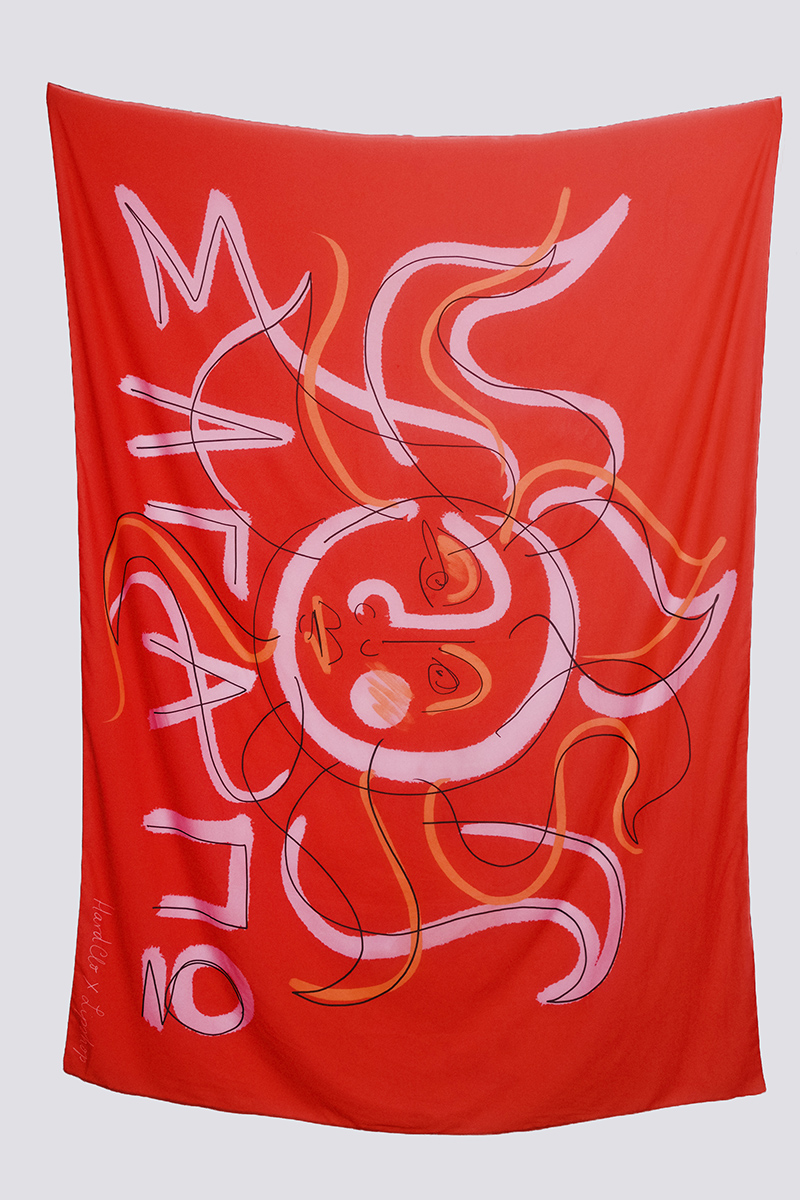 HardClo X Lipshop Pareo, I Love You Pattern Red